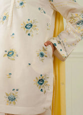 Grace Z-(S1284) - Stitched Embroidered 3pc Lawn Dress With Printed Munar Dupatta.